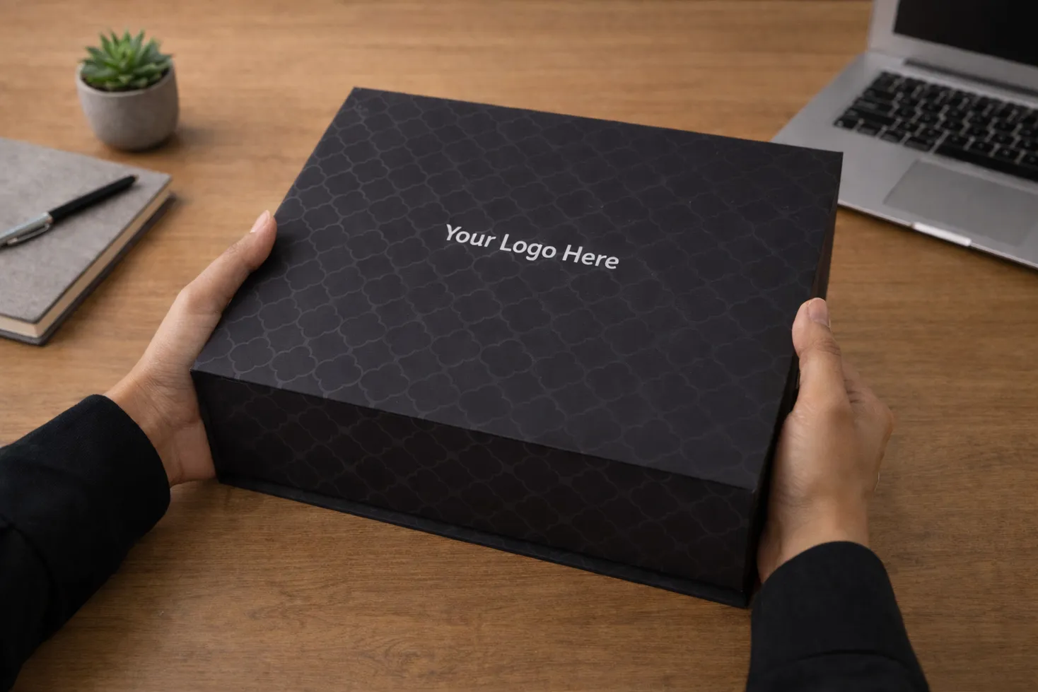 A premium cardboard Chai Point gift box