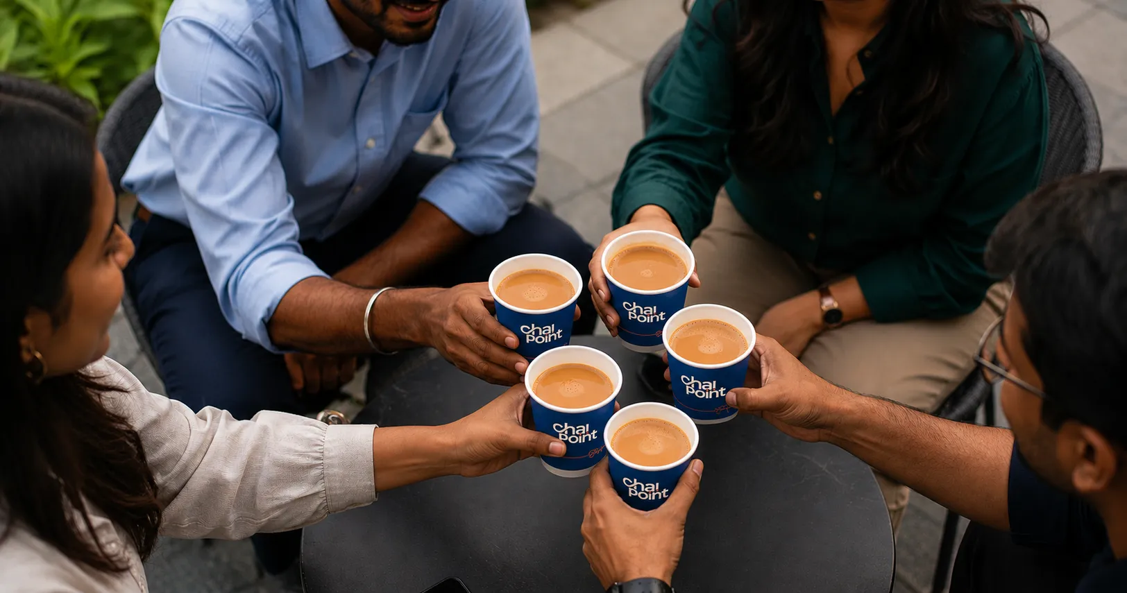 People sharing chai together
