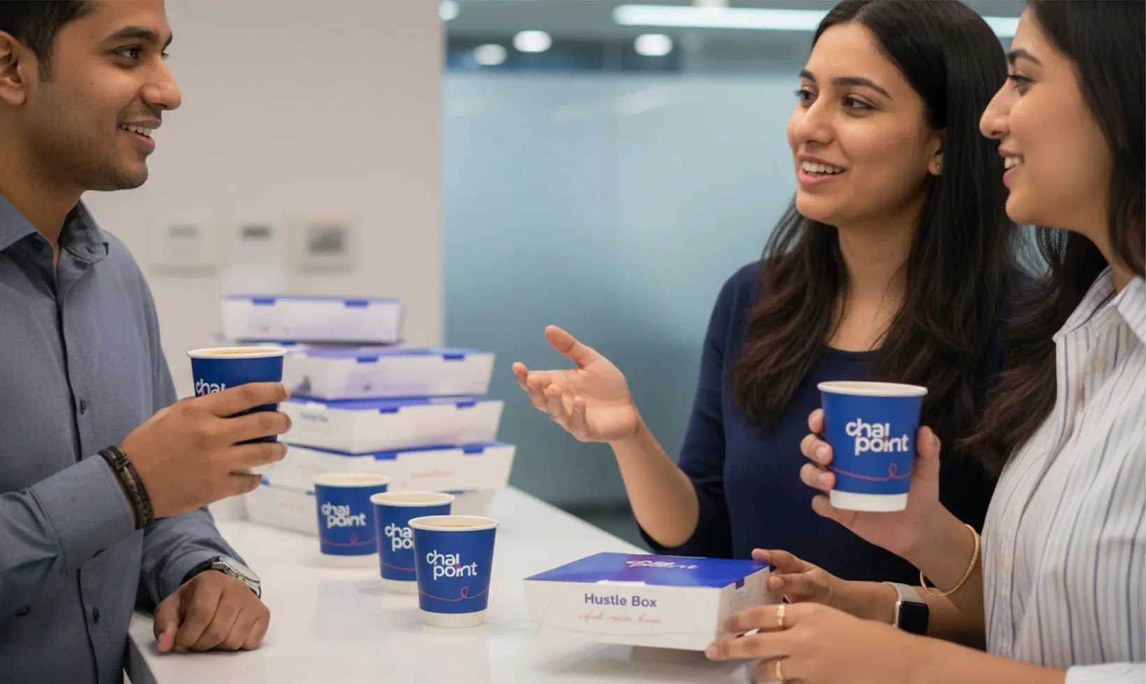 Chai Point serving guests at a large corporate event