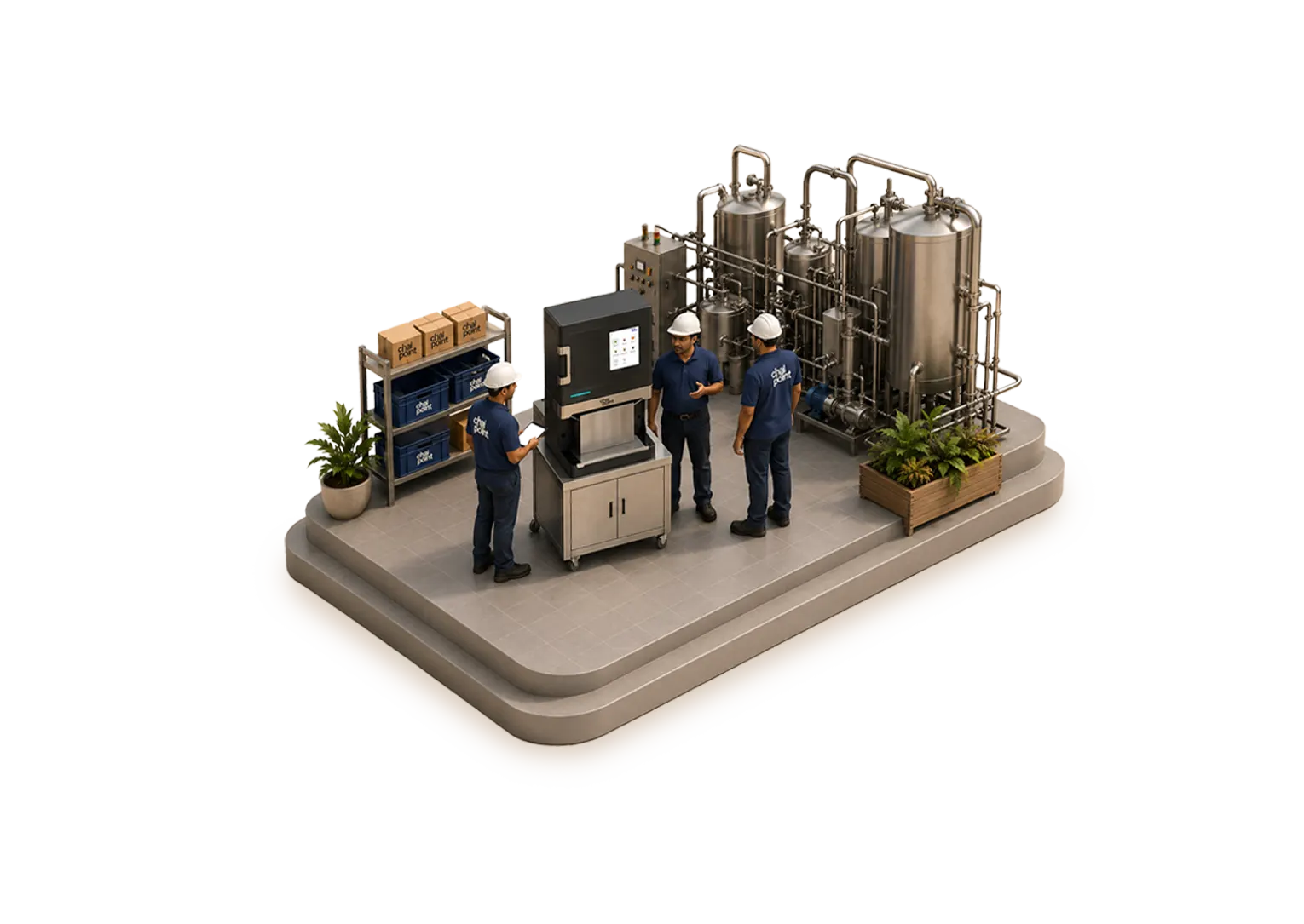Manufacturing - an isometric scene